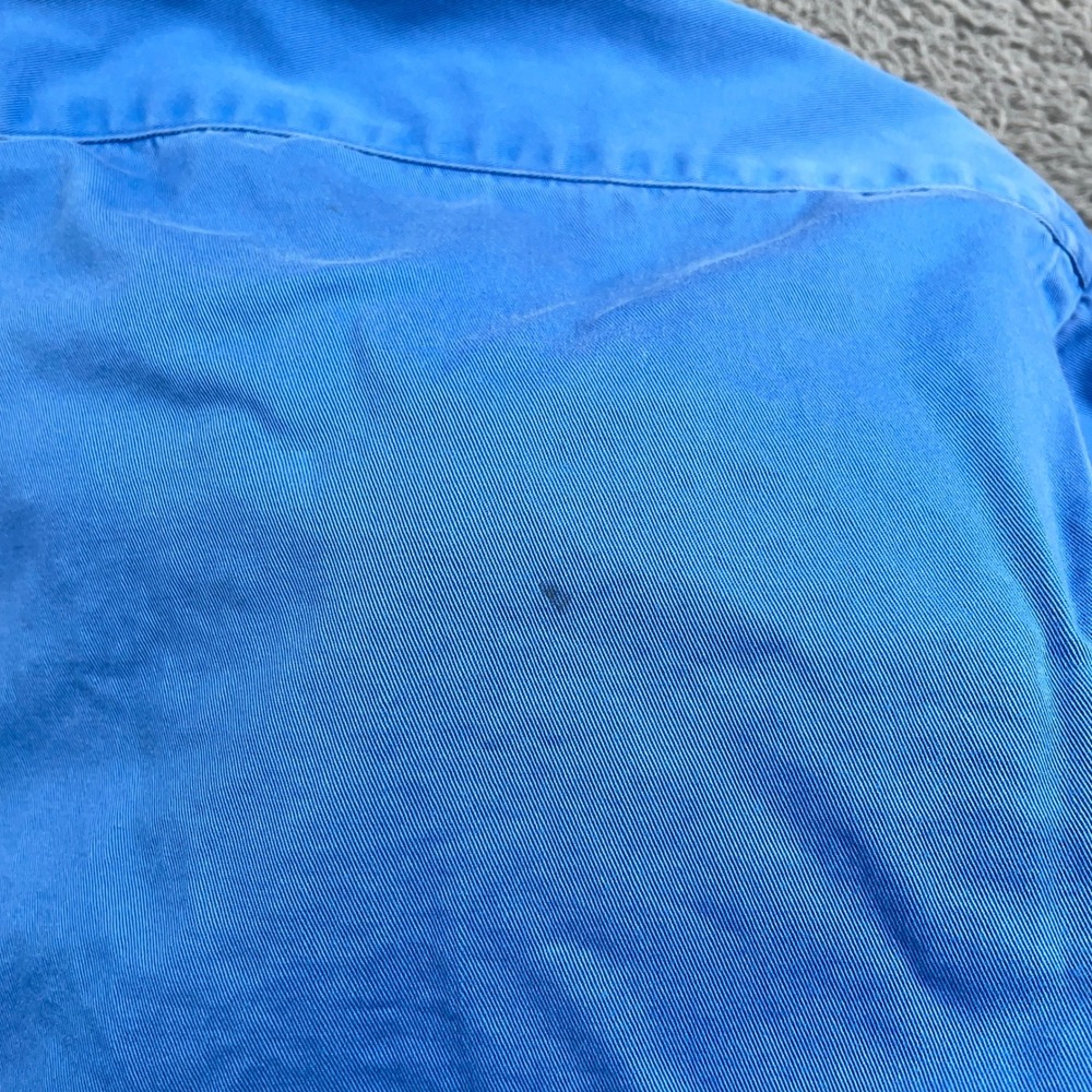 VTG Polo Ralph Lauren Shirt Mens XL Blue Blake Heavy Twill Button Down Pony - Picture 10 of 13